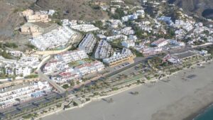 Beach Apartment El Sarmiento am Strand von Mojácar - Luftaufnahme